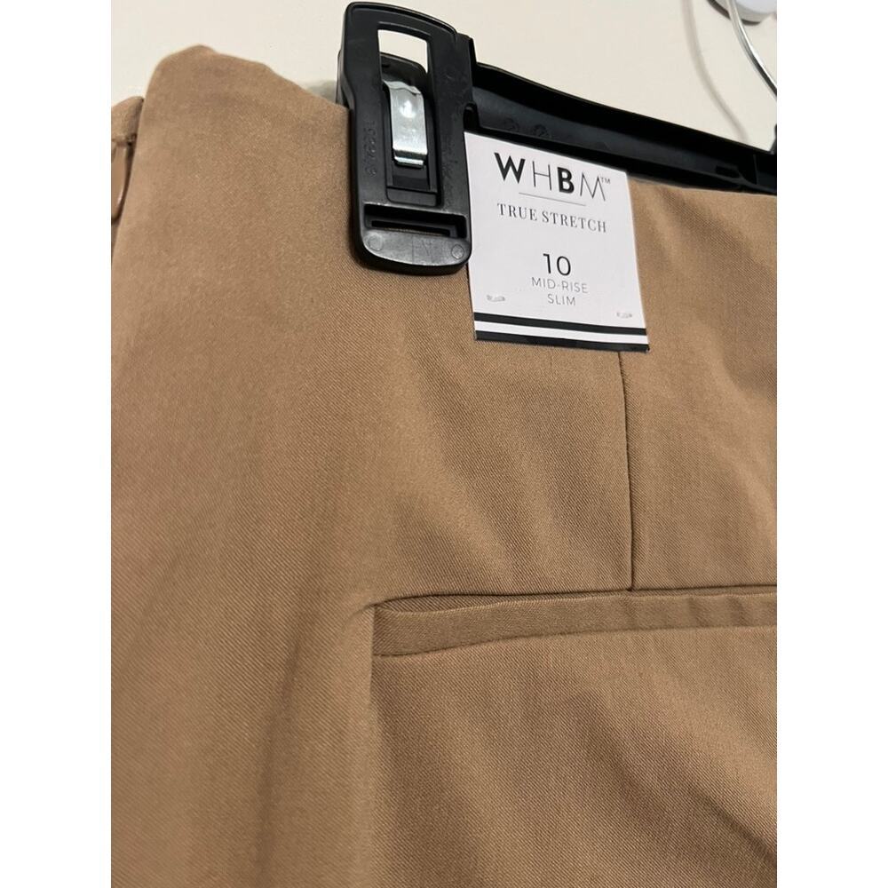 White House Black Market Slim Side Zip Pant Camel Size 10 Short NWT - Picture 5 of 7